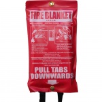 High Quality 1 x 1m Fire Blanket in Vinyl Pouch